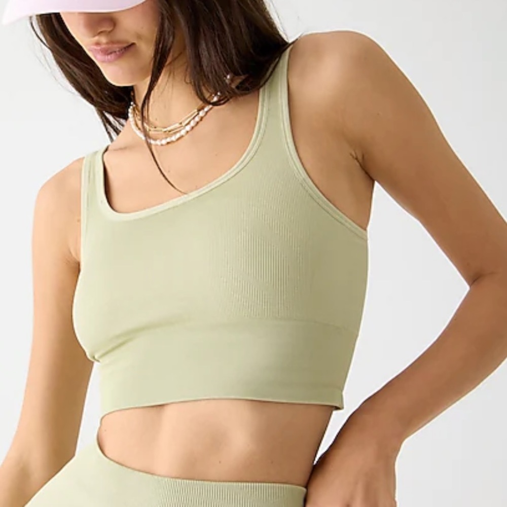 BUNDLE! Jcrew SculptStretch squareneck ribbed sports bra and high-rise leggings